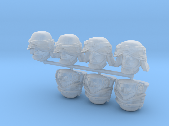 Filthy Bucketheads (x7 w/ Variants) 3d printed