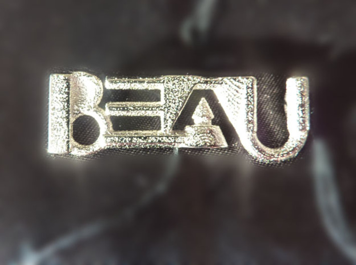 Beau's Name - Geometric Name Pendant 40 mm 3d printed