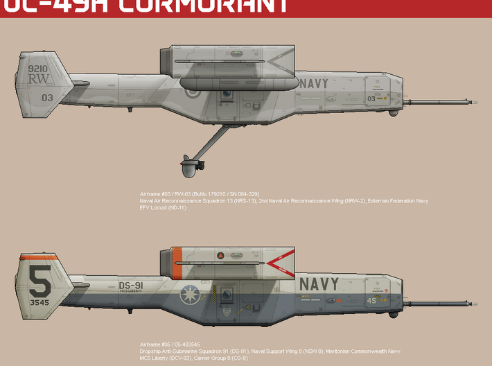 UC-49H Cormorant Dropship 3d printed