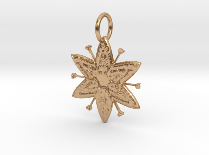Egyptian Star Flower Pendant 3d printed