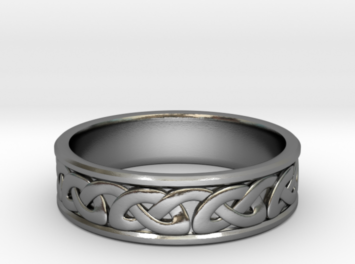 Single strand Celtic Knot Ring~size US 8.25 3d printed