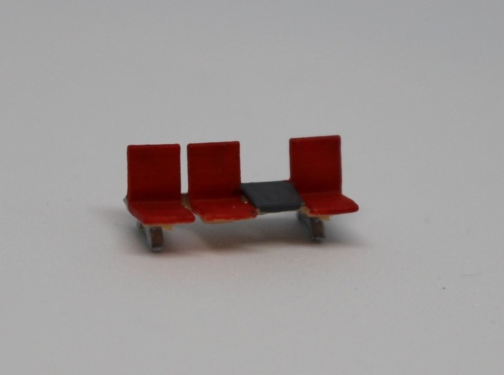 1:150 21x 3 Waiting Room Seats 3d printed Single set of painted seats