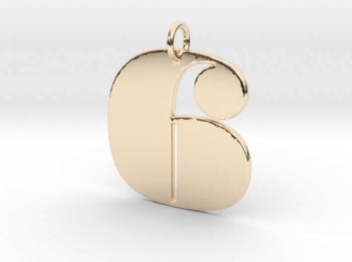 Numerical Digit six Pendant 3d printed