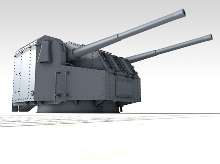 1/48 4.7"/50 (12 cm) QF MKXI L & M Class Gun x1 3d printed 3d render showing product detail