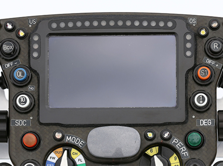 F1 Wheel LCD Pod for Nextion 4.3" LCD 3d printed Example image