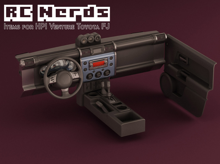 RCN186 center console parts for HPI Toyota FJ 3d printed 