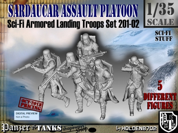 1/35 Sci-Fi Sardaucar Platoon Set 201-02 3d printed