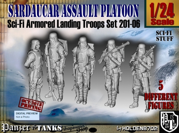 1/24 Sci-Fi Sardaucar Platoon Set 201-06 3d printed