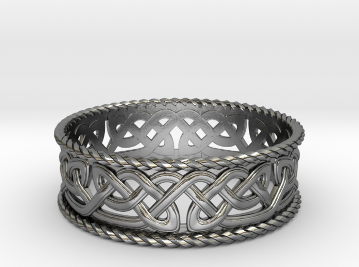 Interwoven Celtic Knot Ring 2 3d printed