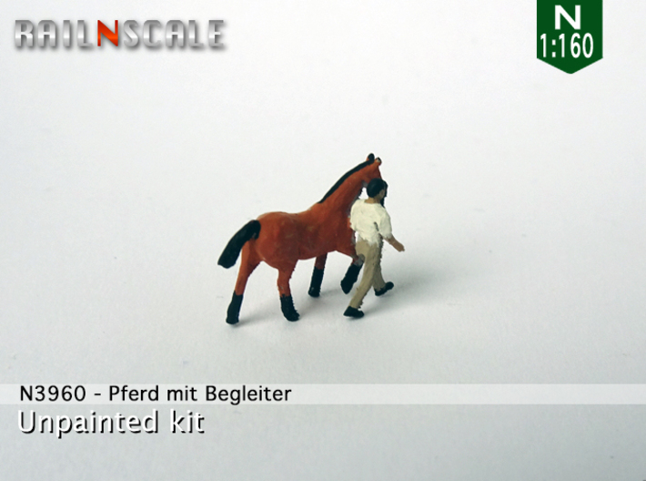 Pferd mit Begleiter (N 1:160) 3d printed 