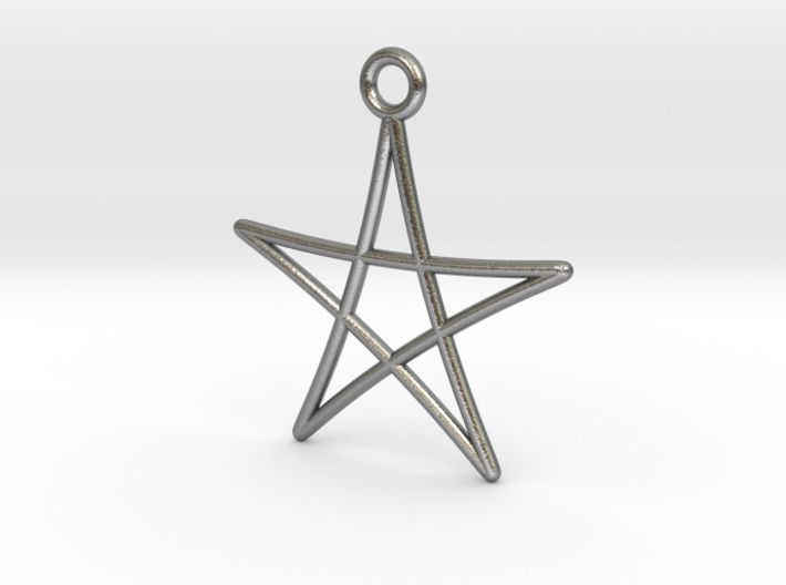 Spirograph Star Pendant, 5 Points 3d printed