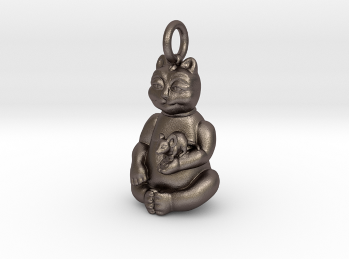 Cat and Mouse Buddha 3d printed