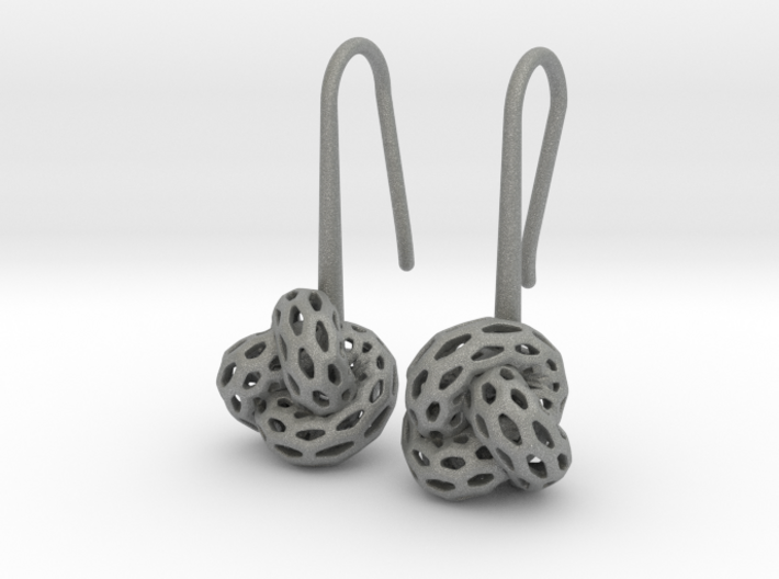 D-Strutura Soft. Smooth Rounded Earrings. 3d printed