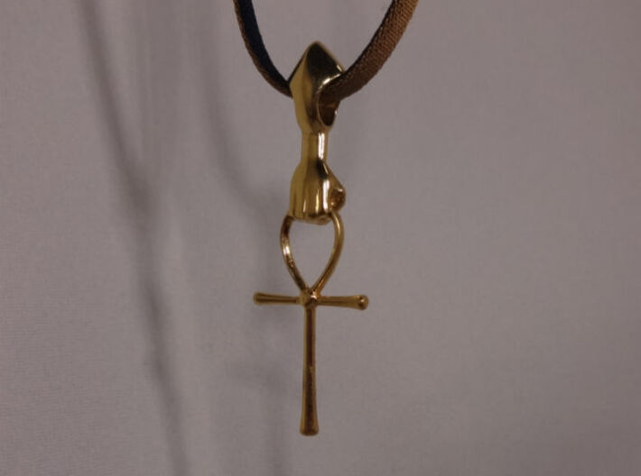 Ankh Heart Pendant 3d printed Eternal life:  a gift that must be borne with care