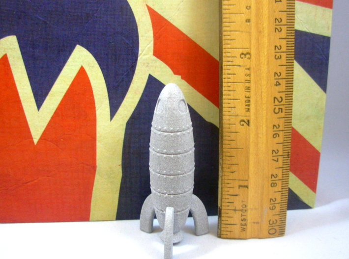 Rocket Ship 9 - Mars Needs Mechanics Start Token 3d printed Ruler for size comparison.