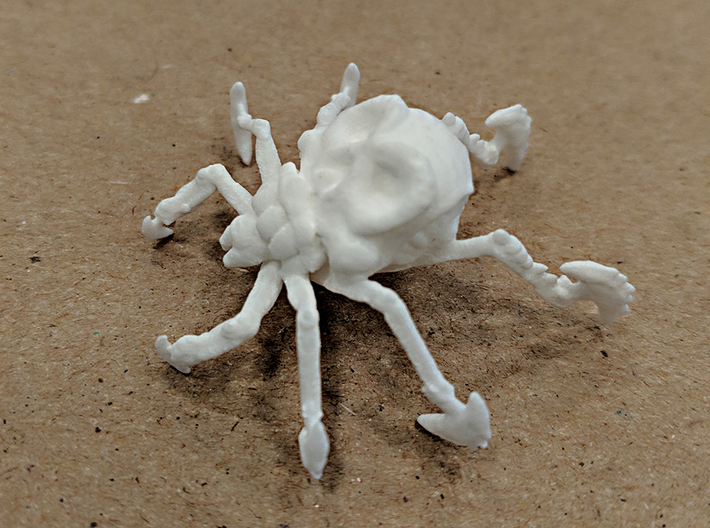 Skull Spider (50mm) 3d printed Test Print of White Natural Versatile Plastic