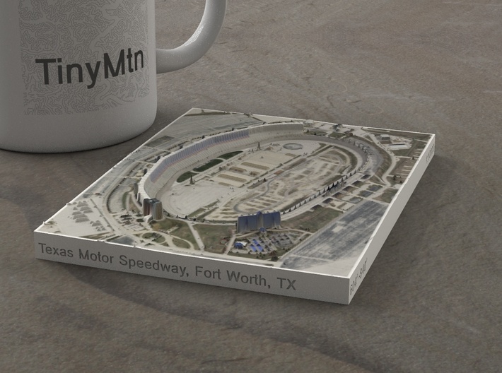 Texas Motor Speedway, Texas, 1:10000 3d printed 
