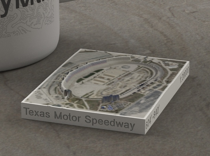 Texas Motor Speedway, Texas, 1:20000 3d printed 