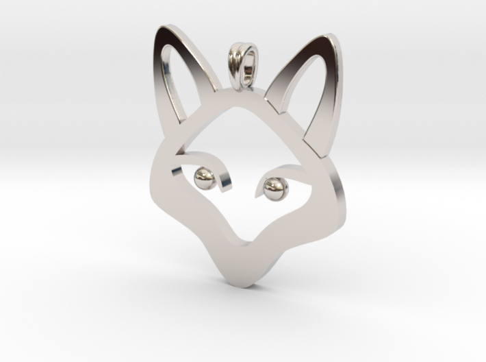 Small Fox 14K Gold Jewelry Necklace 3d printed