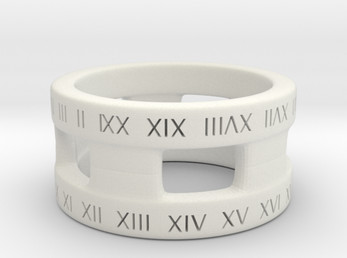 A Roman Numeral Ring 3d printed