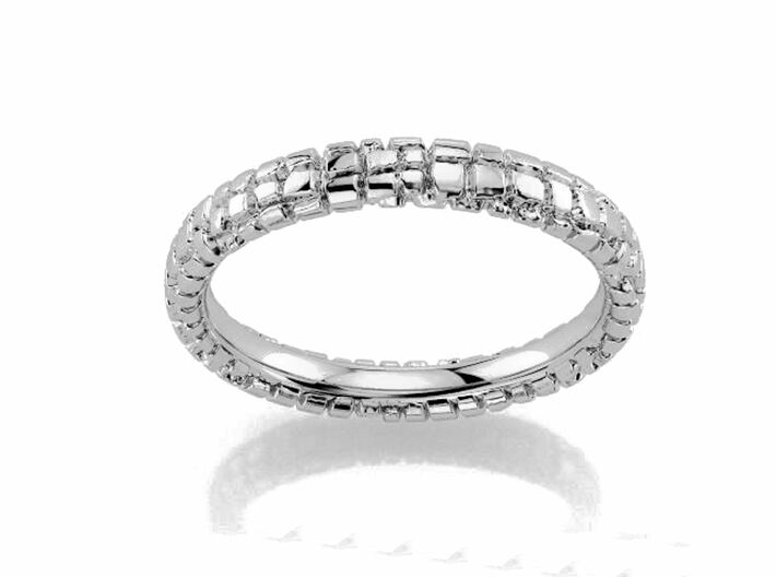 Wedding Ring Street 3 mm 3d printed adoquines anillo