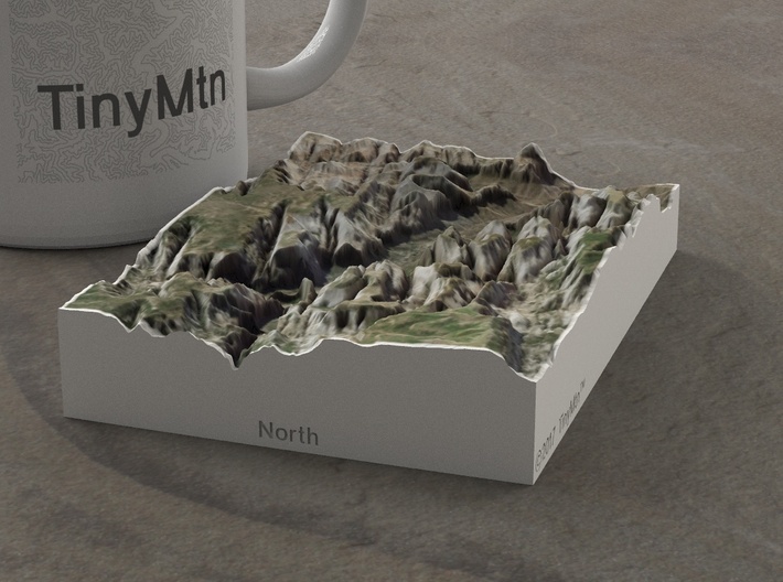 Zion Canyon, Utah, USA, 1:100000 Explorer 3d printed 