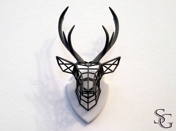 small deer head (no base plate) 3d printed 
