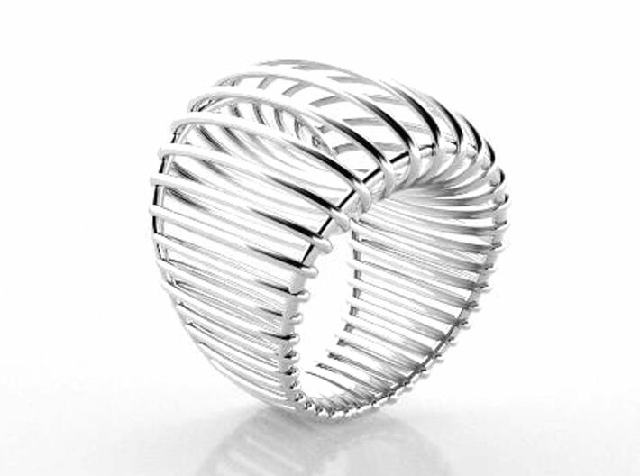Structure ring. 3d printed Love big ring