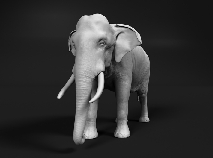 Indian Elephant 1:76 Standing Male 3d printed