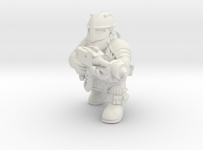 Space Dwarf Flamer 3d printed