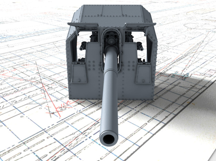 1/96 DKM 12.7 cm/45 (5") SK C/34 Gun x1 3d printed 3D render showing product detail