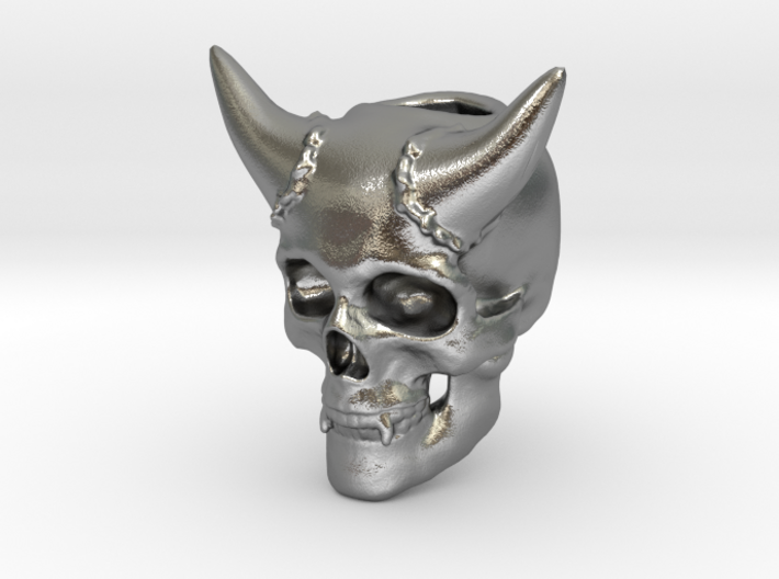 Skull Lanyard Bead 3d printed