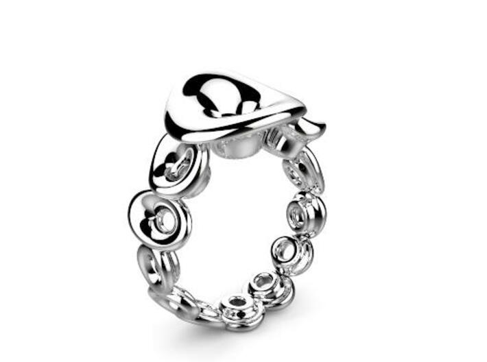 Avatar Ring 3d printed Mo At Silver Ring