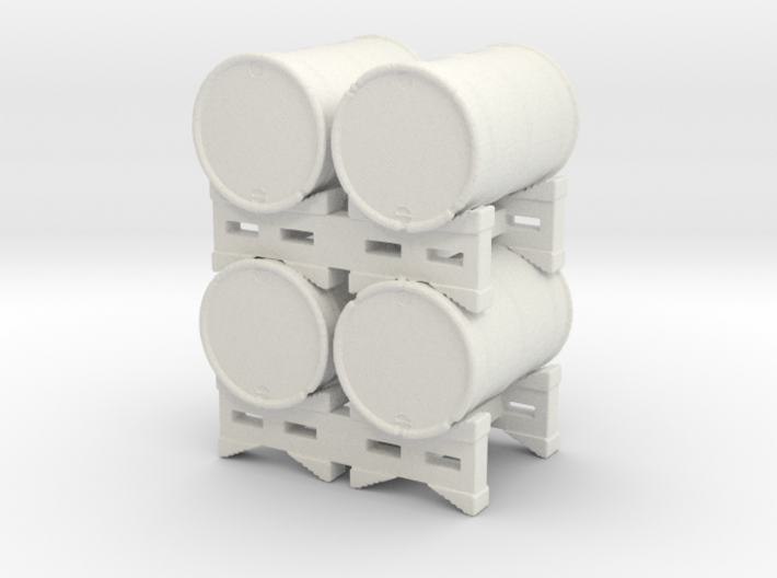 4-55 gal Drums Stack O-scale 3d printed