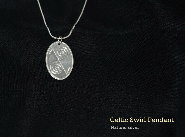 Celtic Swirl Pendant 3d printed