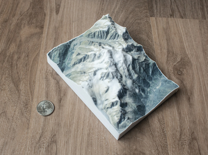 Mont Blanc, France/Italy, 1:100000 Explorer 3d printed 