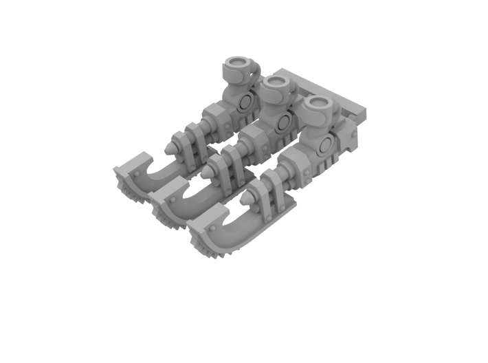 Miniature scale - Chain Khopesh (3pc) 3d printed