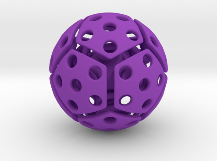 bouncing cat toy ball perforated size S 3d printed
