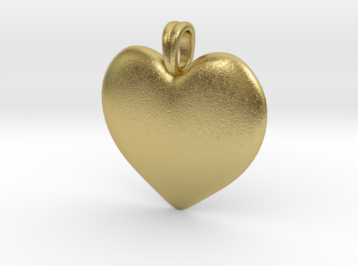 14K Gold Heart Necklace 3d printed