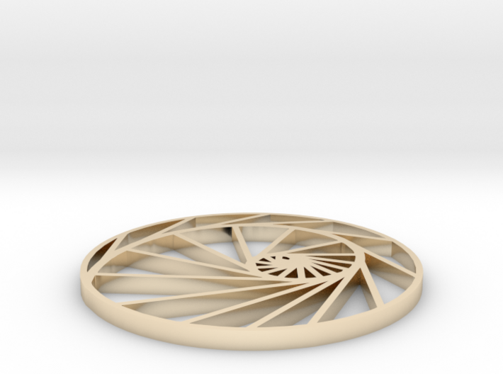 logarithmic spiral pendant 3d printed