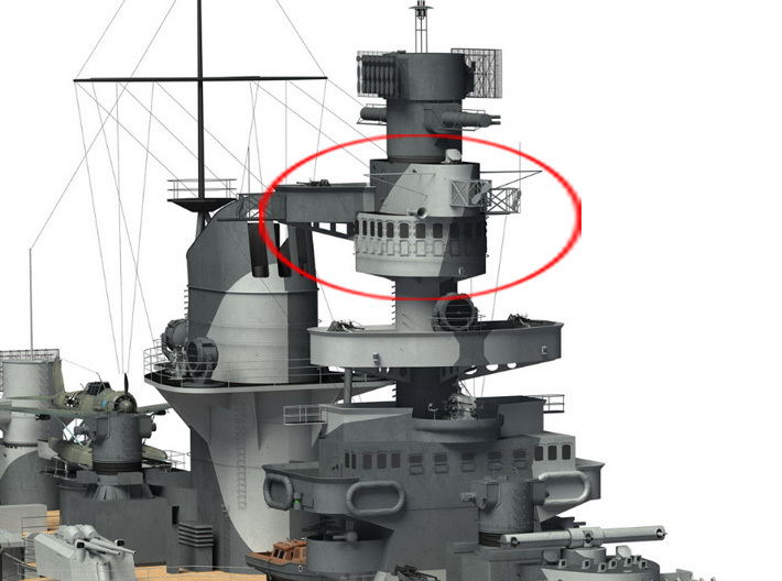 1/144 DKM Admiral Scheer Tower part 3 3d printed 