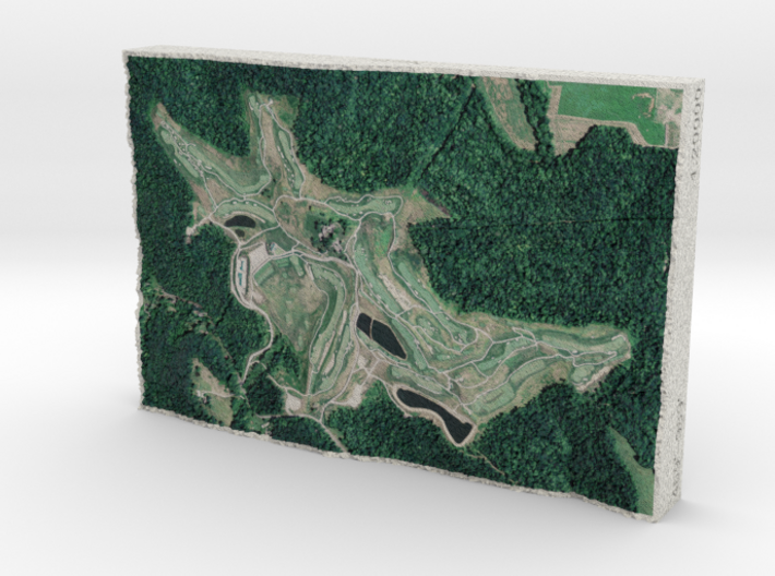 The Pete Dye Course, French Lick, Indiana, 1:20000 3d printed 