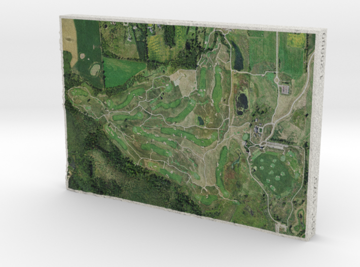 Erin Hills Golf Course, Wisconsin, 1:20000 3d printed 
