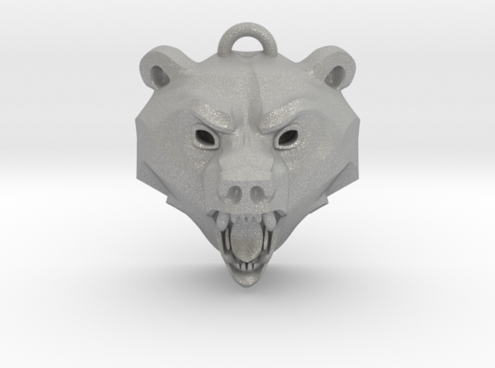 Bear Medallion (solid version) medium 3d printed