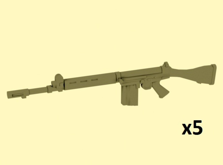 1/24 scale FN FAL rifles 3d printed