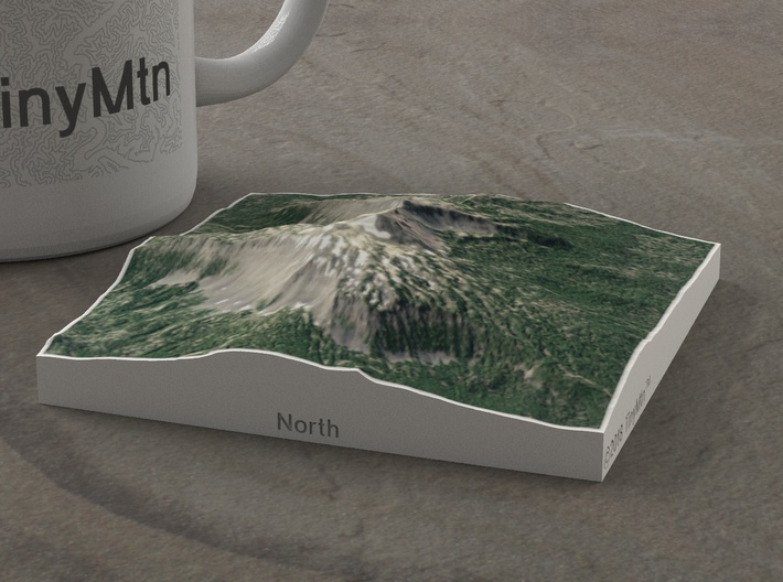 Mt. Bailey, Oregon, USA, 1:37500 3d printed 