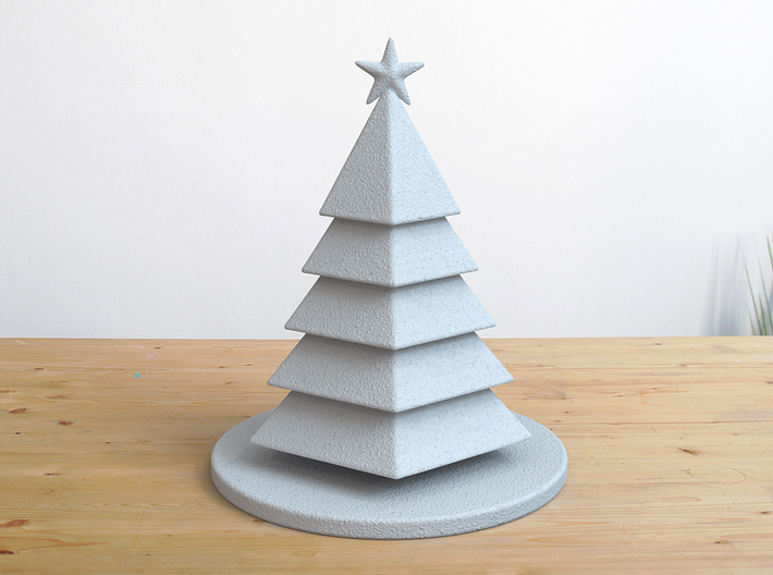 Christmas Tree Stylized Miniature 01 3d printed White Natural Versatile Plastic