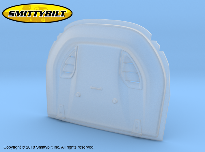 BR10011 Smittybilt Stingray Hood vent 3d printed