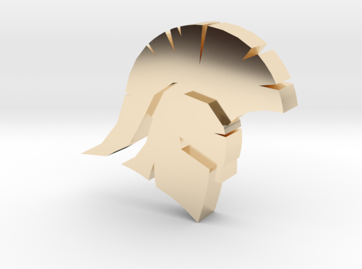 Spartan Head Charm 3d printed