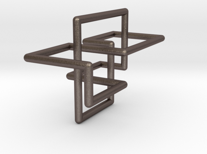 Steel Cinqefoil Lattice Knot 3d printed 